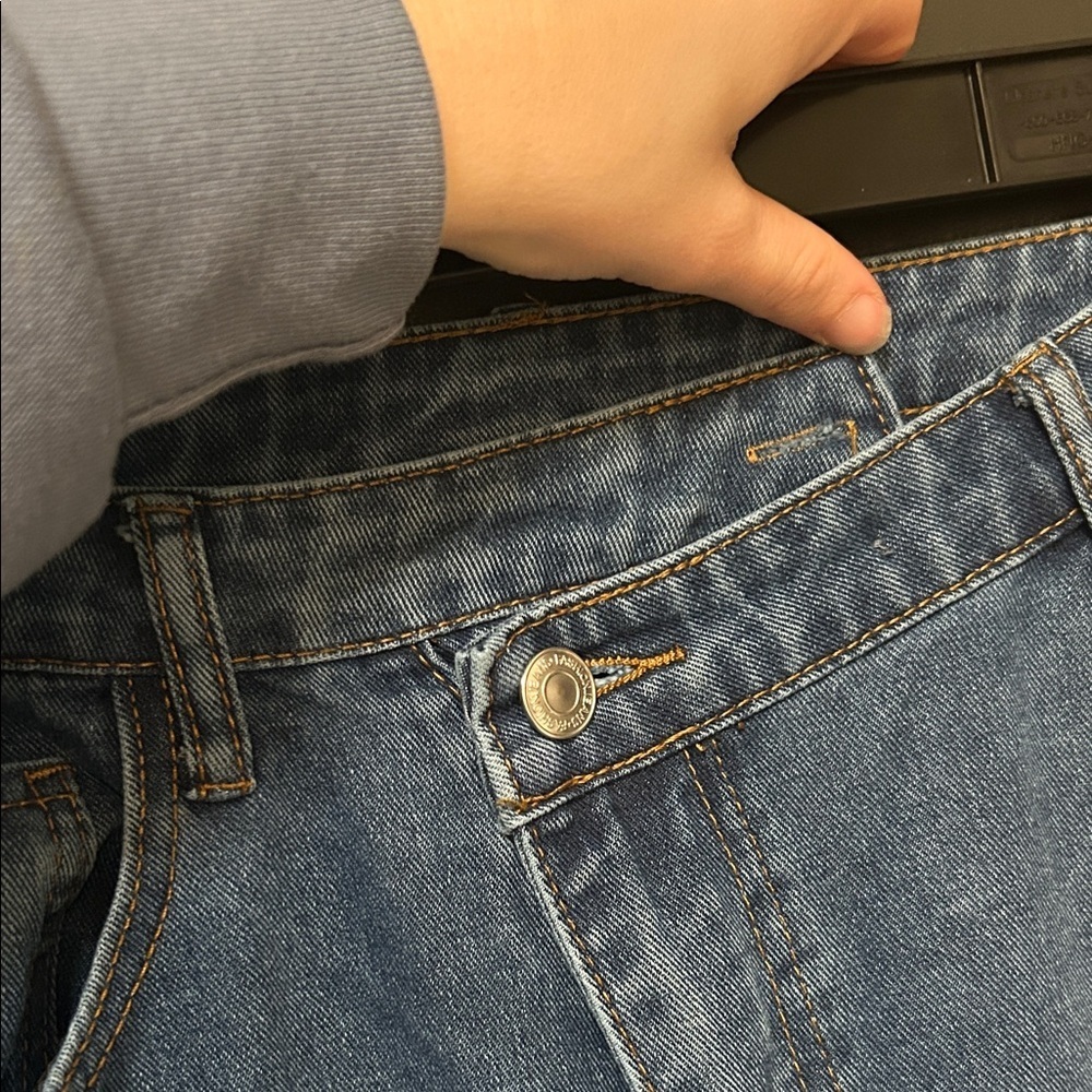 Classic Blue Wide-Leg Jeans - Picture 2 of 3